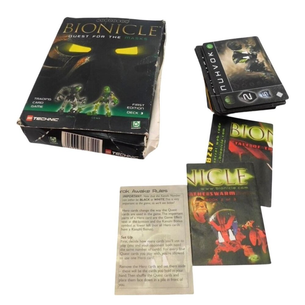 Lego Bionicle Quest for the Masks Trading Card Game First Ed Bohrok Awake READ